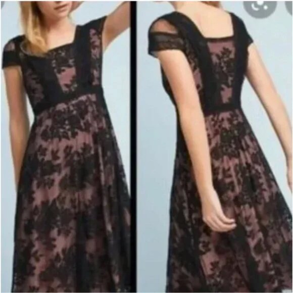 ANTHROPOLOGIE MOULINETTE SOEURS LACE "MALIA" DRESS - Size 6 - Picture 2 of 4